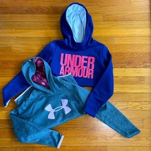 2 YXL Under Armour Sweatshirts NWOT
